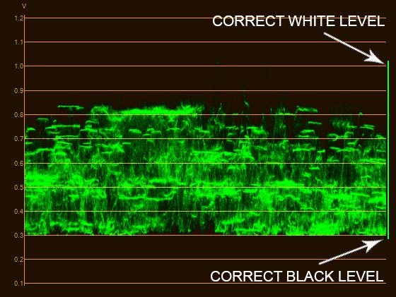 Waveform with correct levels