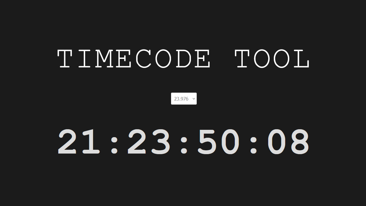 Realtime Timecode Display • NTown Productions